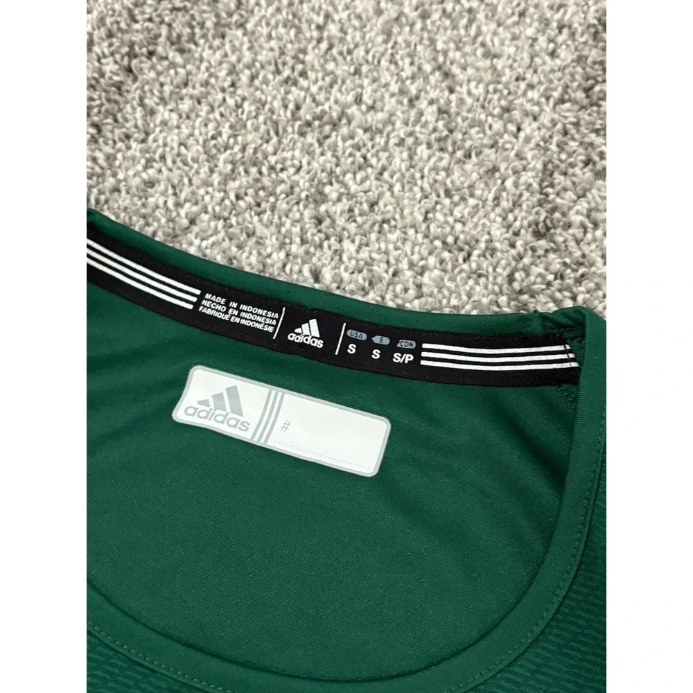 Adidas Green Women's Performance Shirt Size Small Long‎ Sleeve Lightweight NWT
